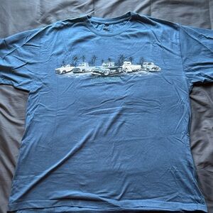 Newport Light Blue Vintage Car Graphic Tee